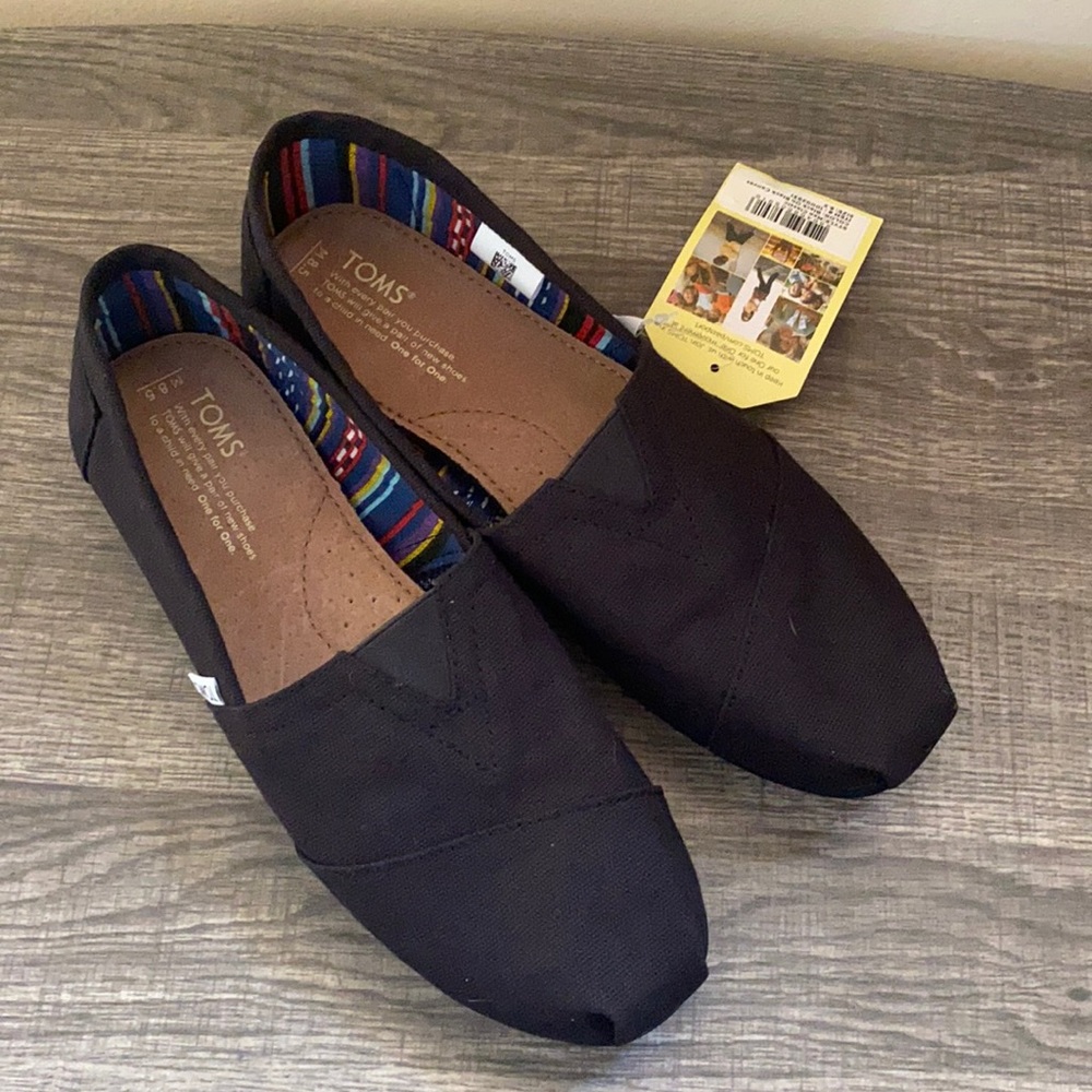 Men’s Black 8.5 Toms